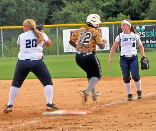 1-Dawson and Anderson cover first base against Rich Hill