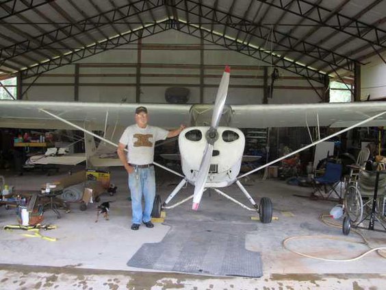 Berg with one of two Aeronca planes