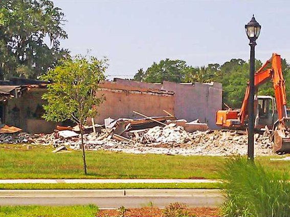 another view of blighted structure removed off Memorial Drive