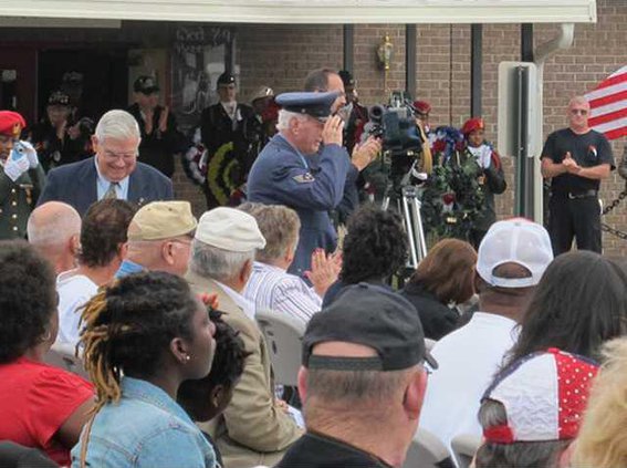 oldest vet present AF Sgt. Russell Glunt recognized