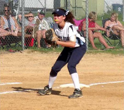 3rd base Sam Garcia had another fine night for the Lady Tide on Tuesday