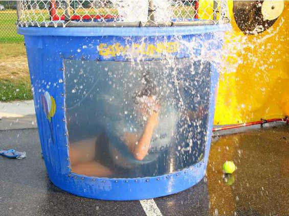 Pic 3 Sarah Lang in the dunk tank