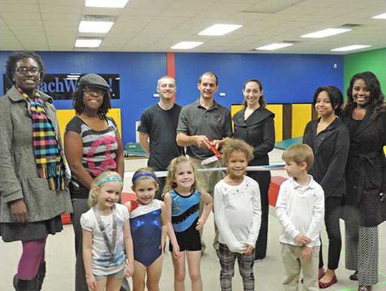 Ribbon cutting Wayne Gymnastics