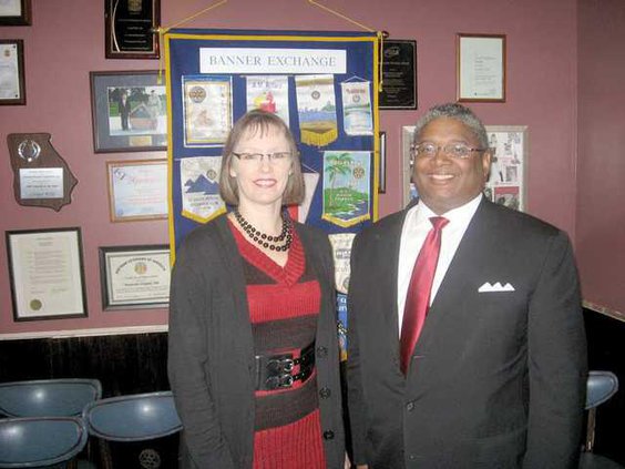 vickie and linnie at rotary