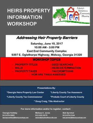 Heirs property workshop flier