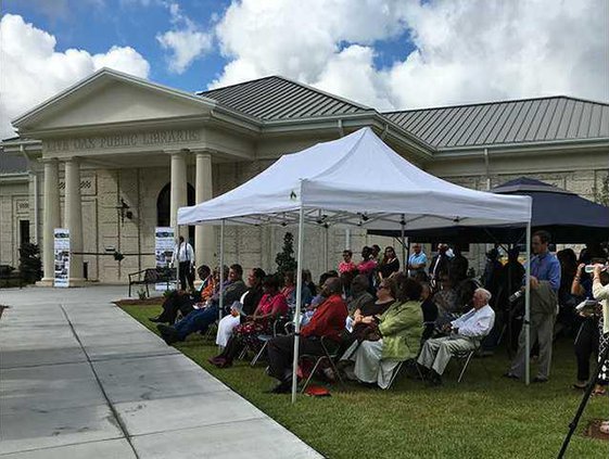 Liberty Library at ribbon cutting