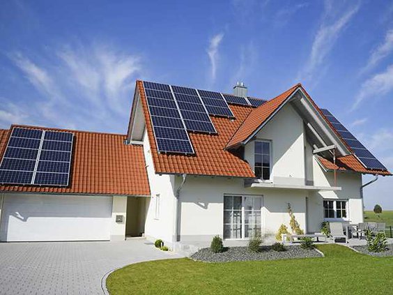 solar panels on house