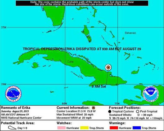 Erika dissipates 082915
