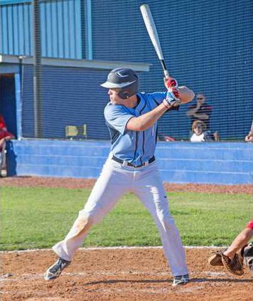 Tristan Goodro at bat against Toombs County