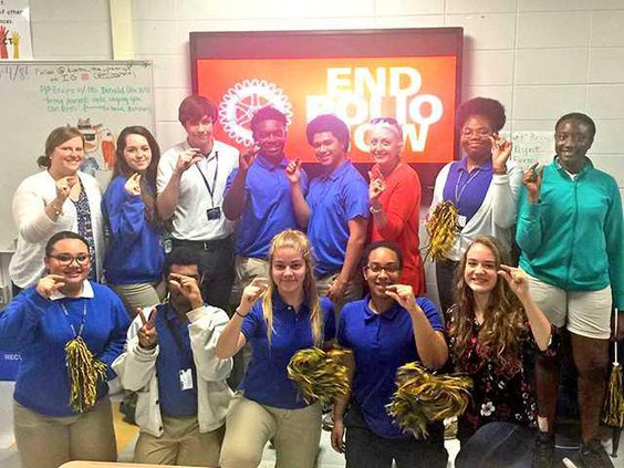 Bradwell Interact Pennies for Polio March 2017