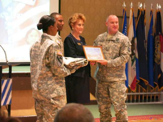 2Warnell honored by 42nd Fires Brigade Cdr. Col. John O27Grady