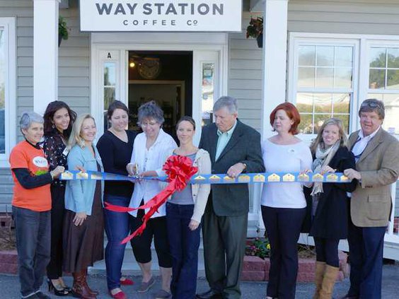 coffee ribbon cut