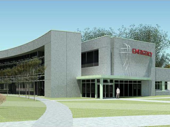 artist rendering of completed emergency room