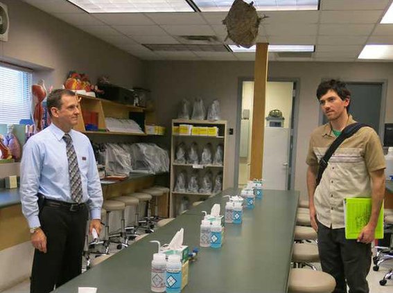 AASU Liberty Center Director Peter Hoffman and biology-anatomy instructor Michael Cotrone