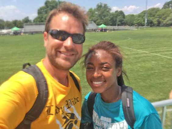 Coach Means and Nia Gordon all smiles.