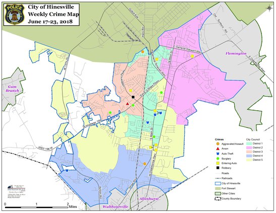 Crime map june 13-23 2018
