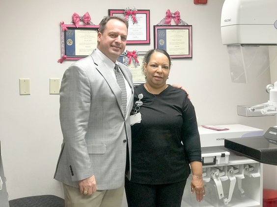 AG Radiologist James Mclellan and lead mammo tech Anita White