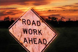 road work ahead