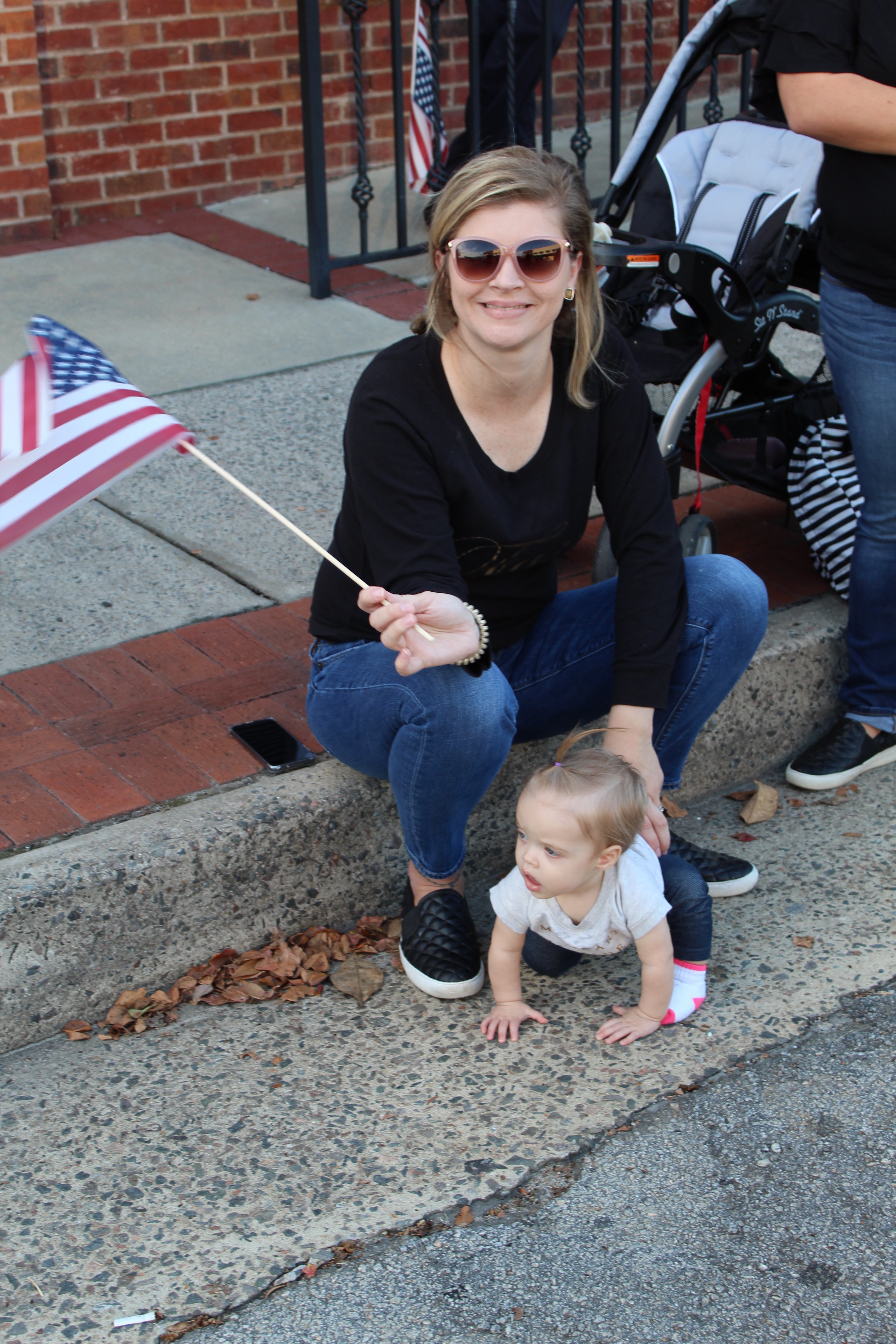 watching her first parade