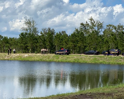 body in pond