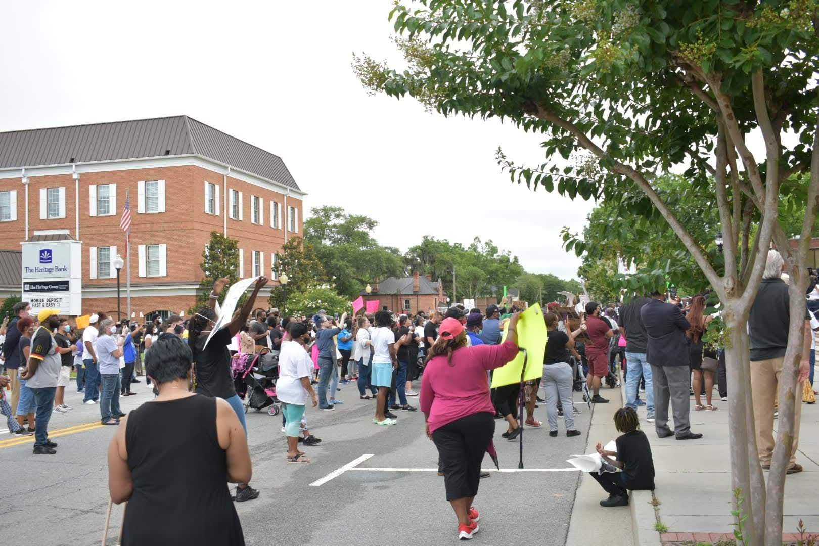 crowd on the street
