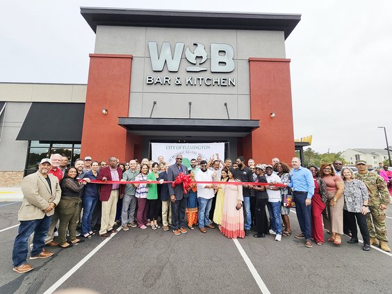 Cutting the ribbon on the World of Beer