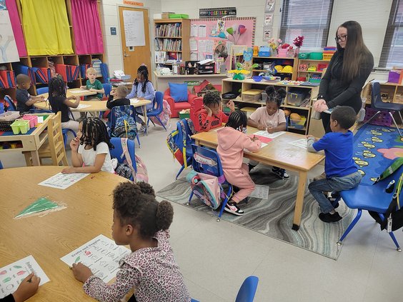 LCHS FFA volunteers also read to a pre-kindergarten class.