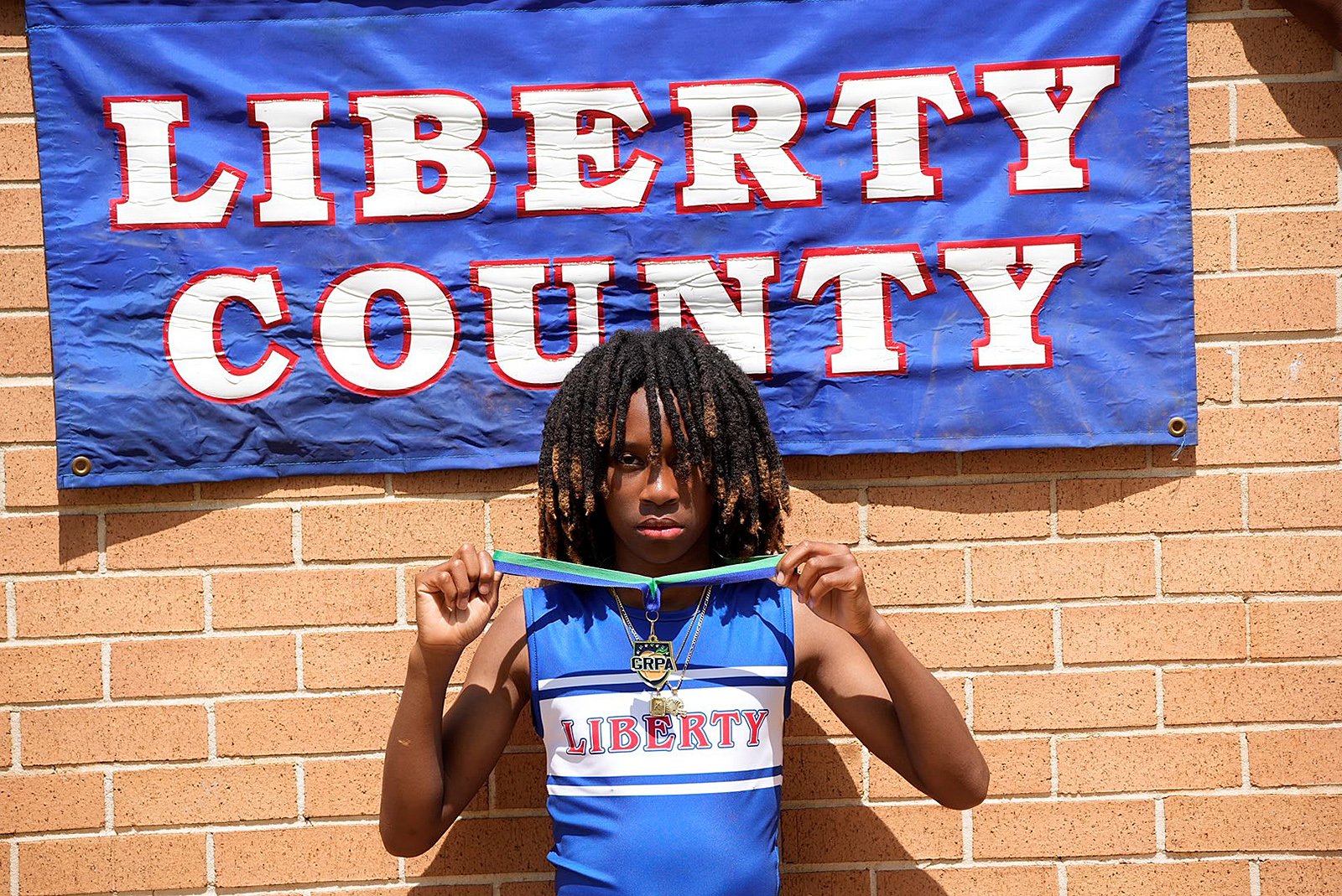 Kaiden Miller won the boys 10U triple jump.