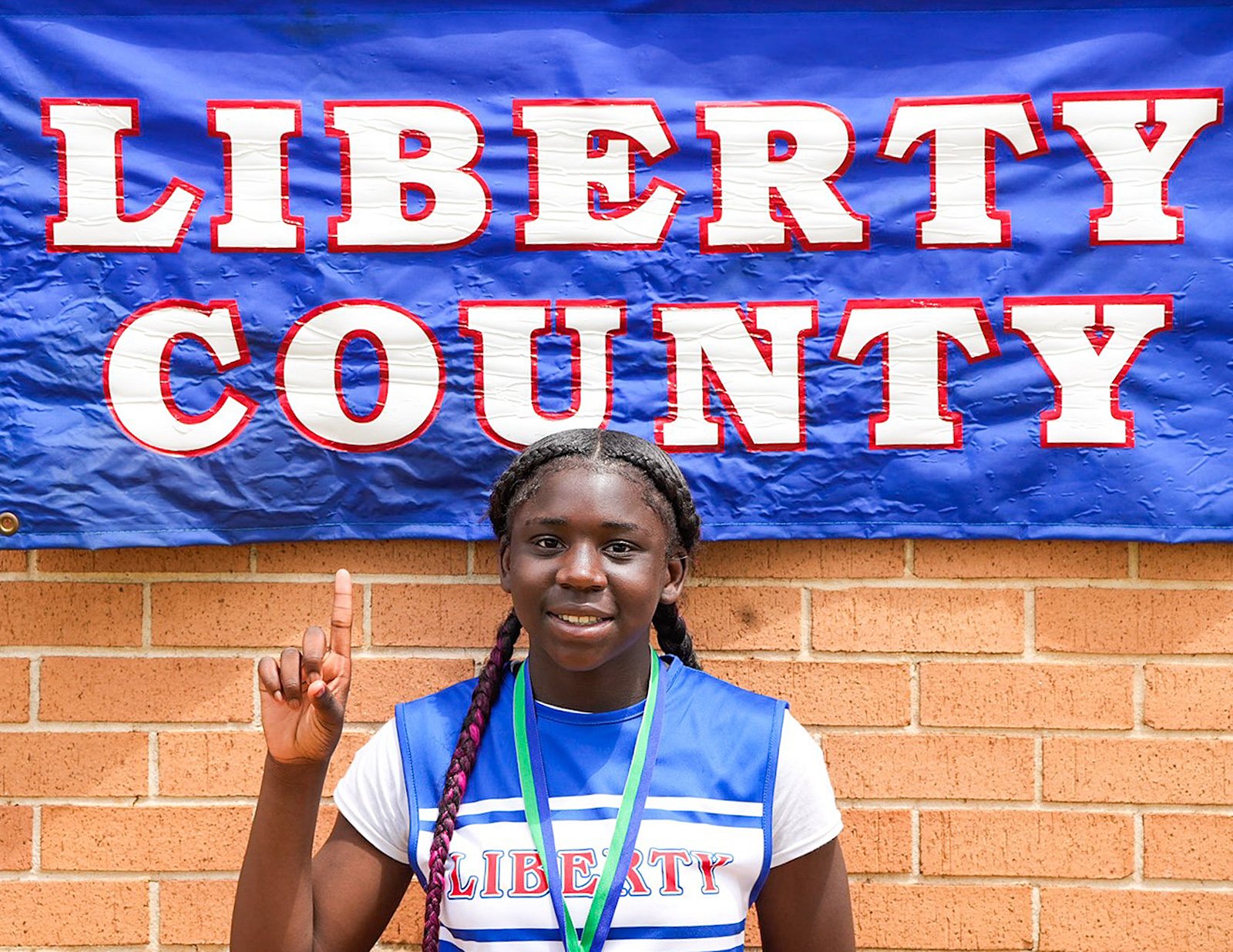 Zyreona Stewart won the girls 12U shot put.