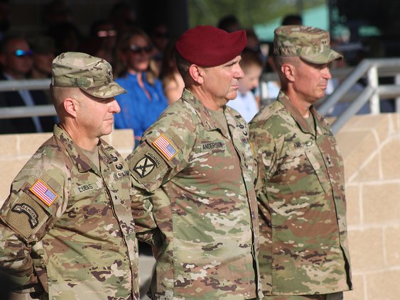 Change of command-trooping the line