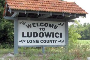 ludowici welcome sign