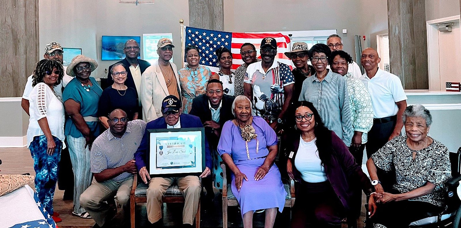 Scott honored for receiving three Purple Hearts