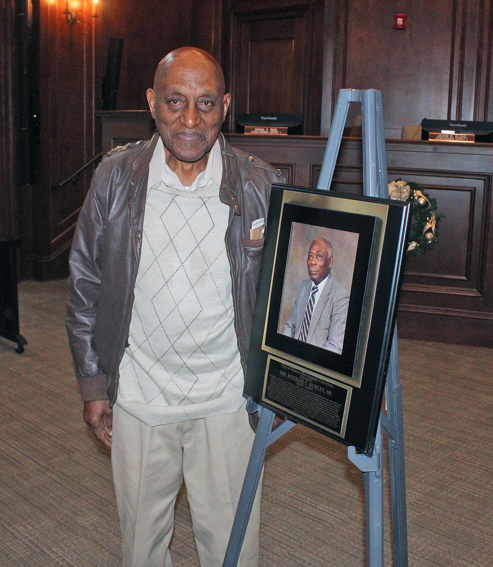Hinesville honors pioneer Burley with naming of council chambers