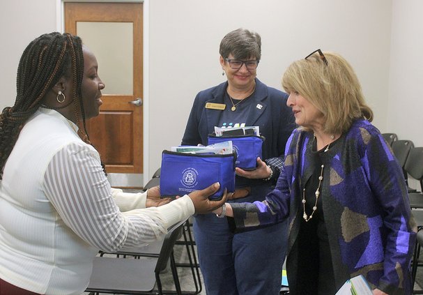 CI staff received gifts from the City of Midway for their efforts.