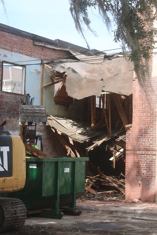 Main Street building damaged in storm to come down in stages